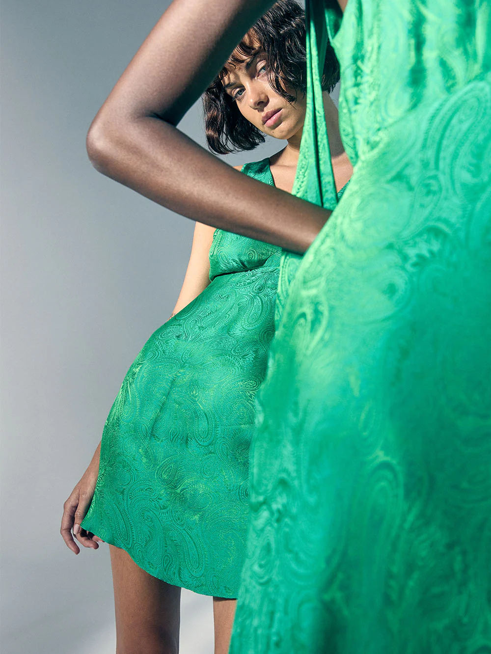 Adriana Silk Mini Dress - Image 7