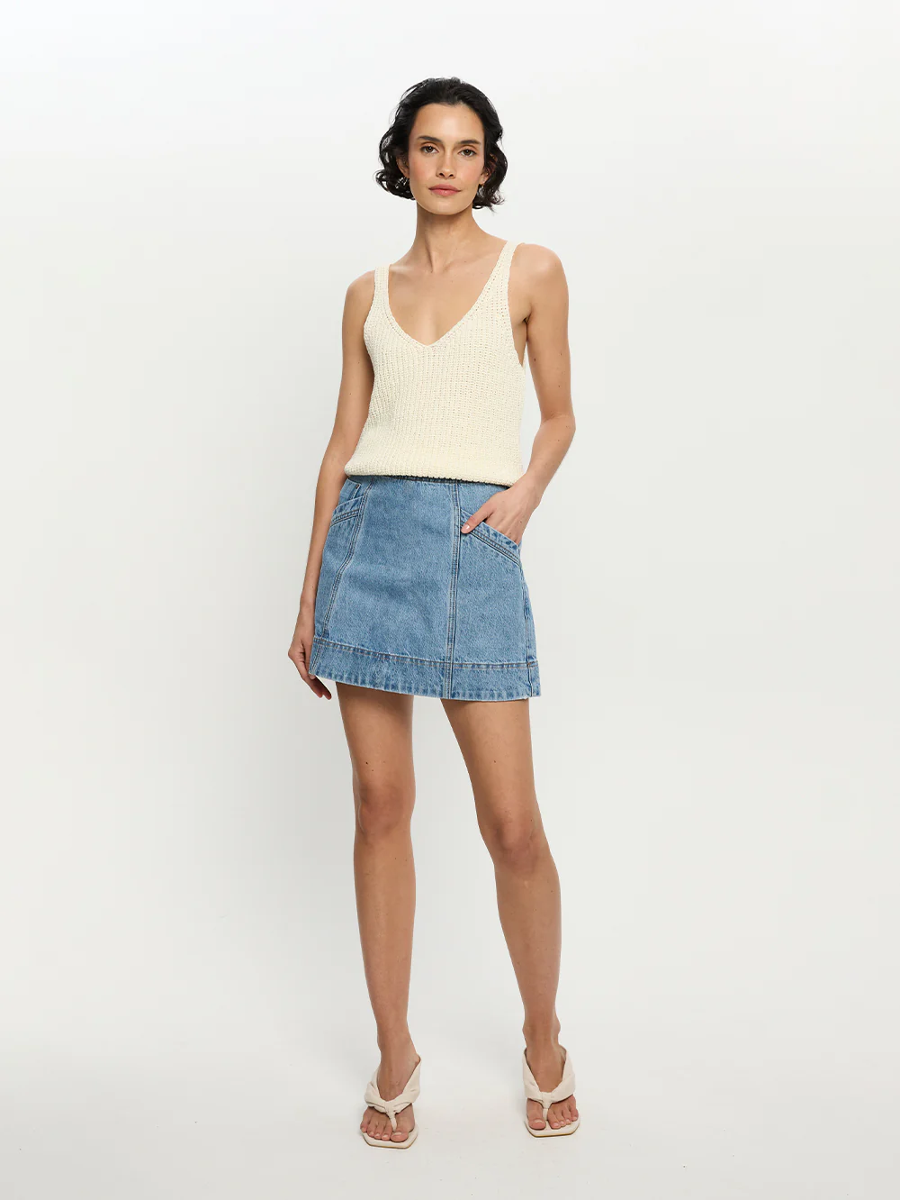 Alba Denim Mini Skirt - Image 6
