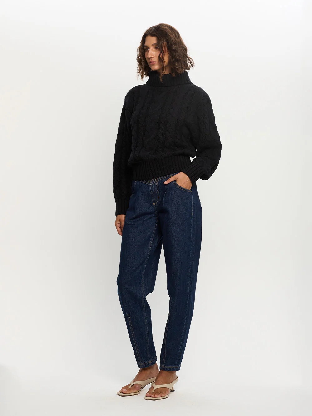 Anya Roll Neck Knit Sweater - Image 3