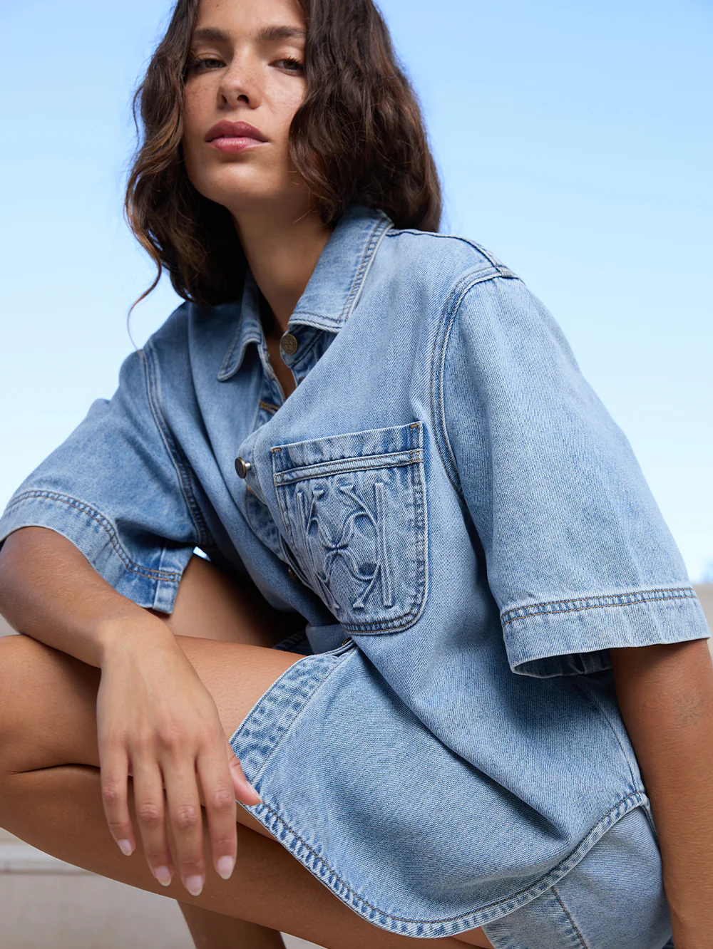 Ariana Denim Shirt - Image 7