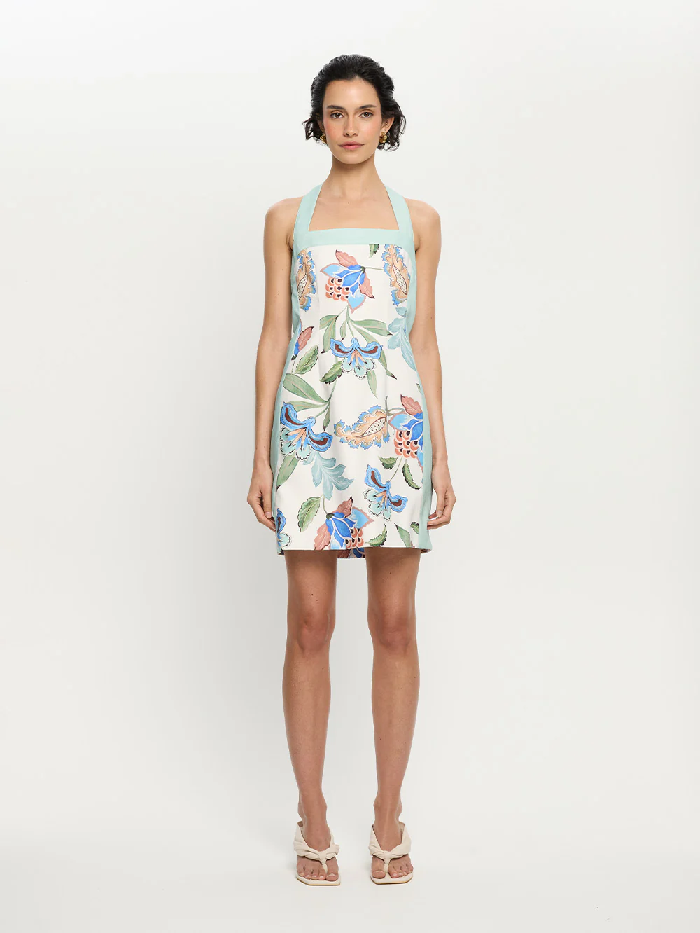 Azure Halter Mini Dress - Image 7