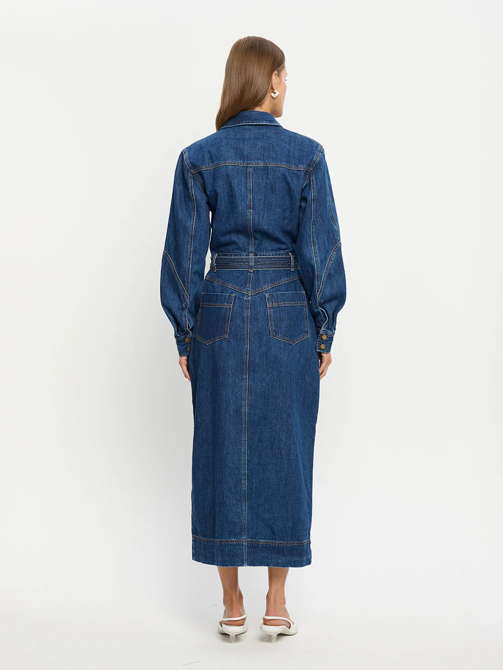 Bonny Denim Midi Dress - Image 4