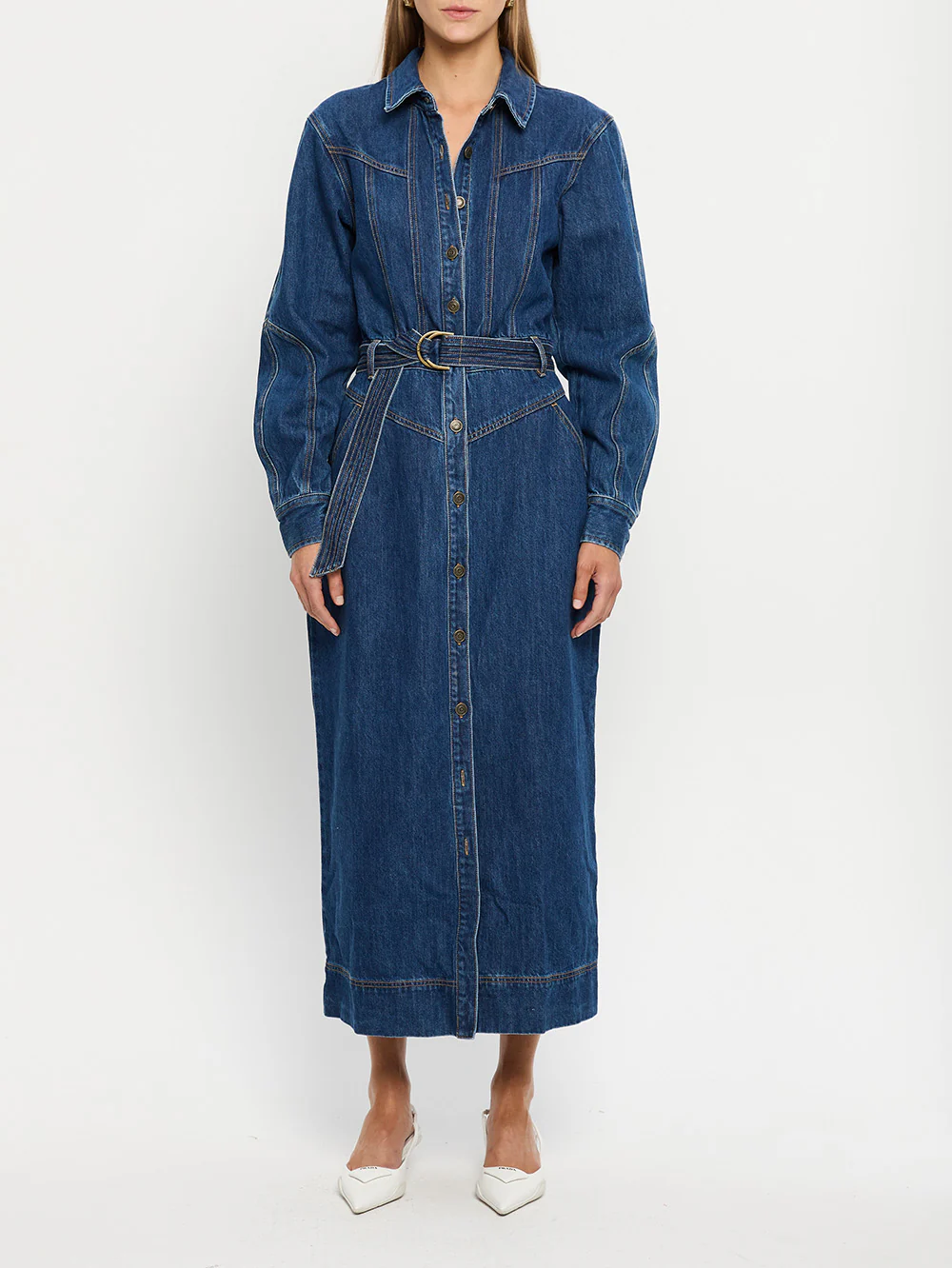 Bonny Denim Midi Dress - Image 6