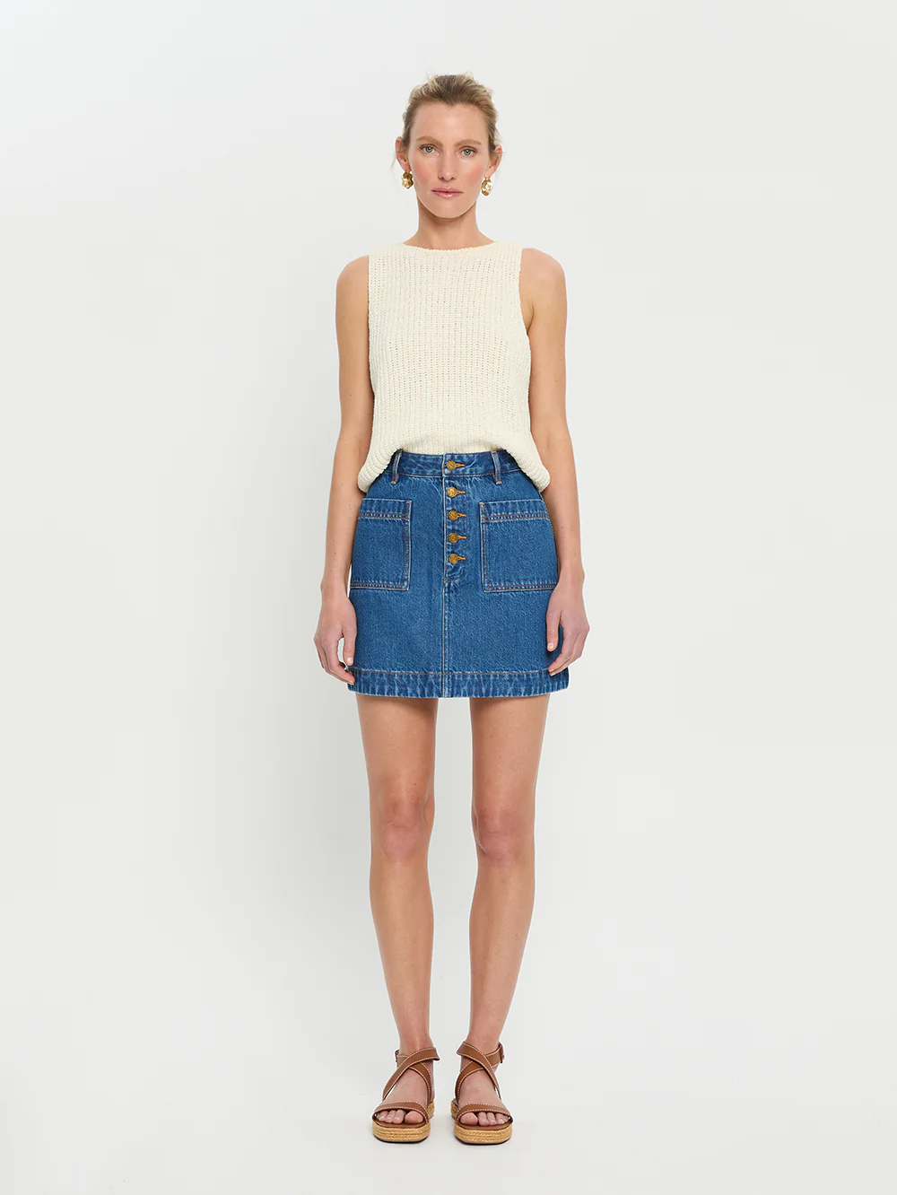 Cameron Denim Mini Skirt - Image 2