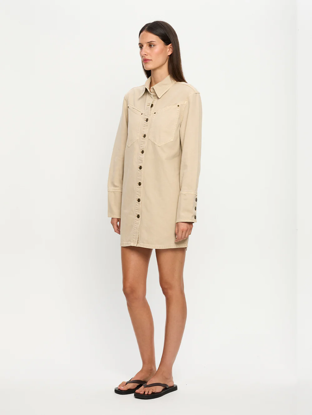 Carla Denim Mini Dress - Image 3