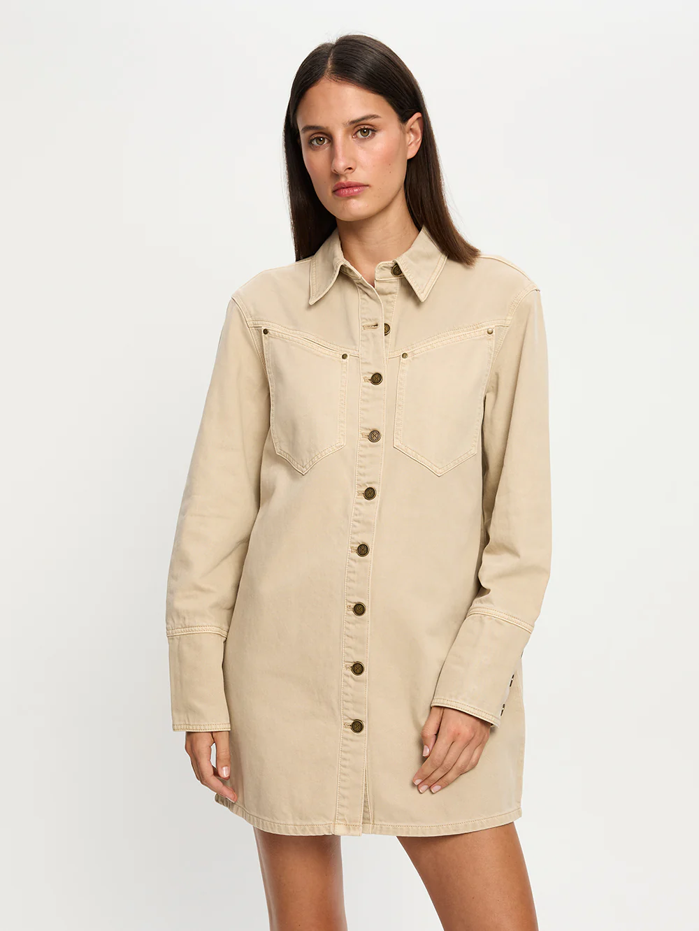 Carla Denim Mini Dress - Image 6