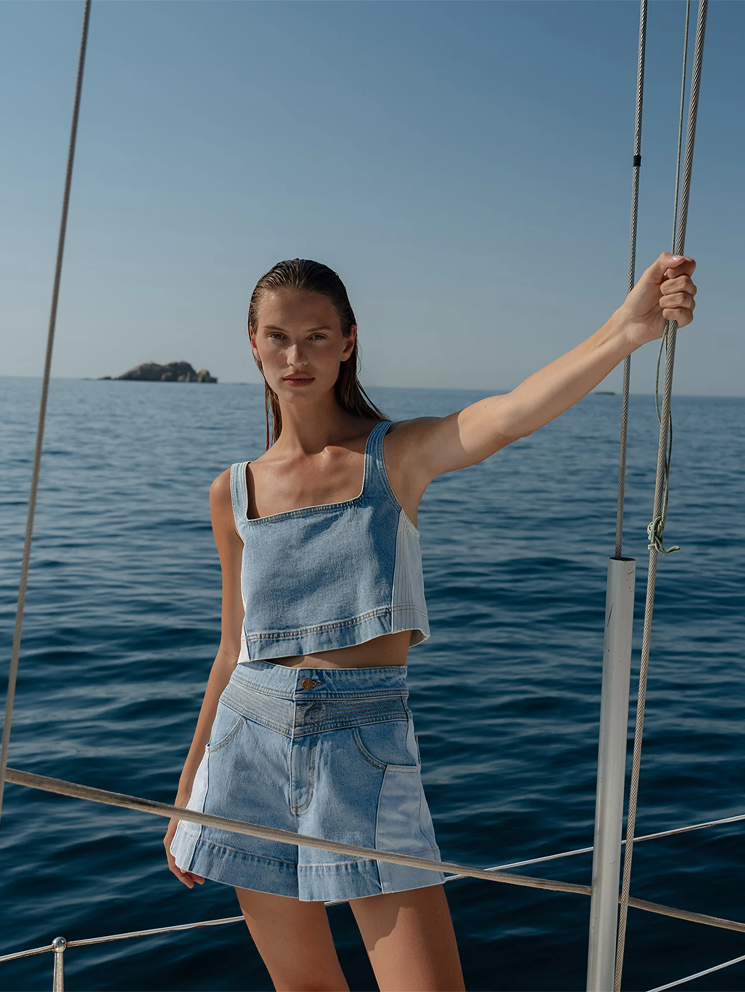 Carla Denim Top - Image 6