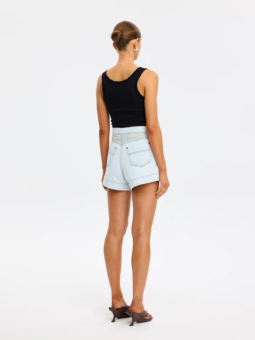 Celene Denim Short - Pale Blue - Image 4