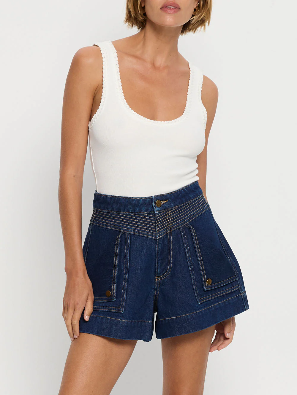 Celene Denim Short - Dark Indigo - Image 6