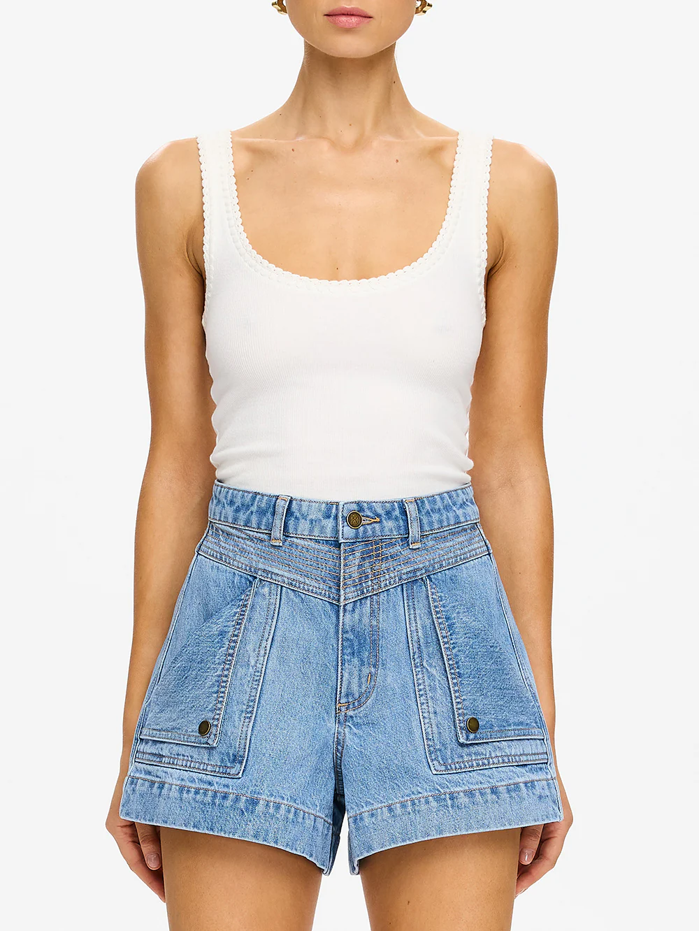 Celene Denim Shorts - Stonewash - Image 5