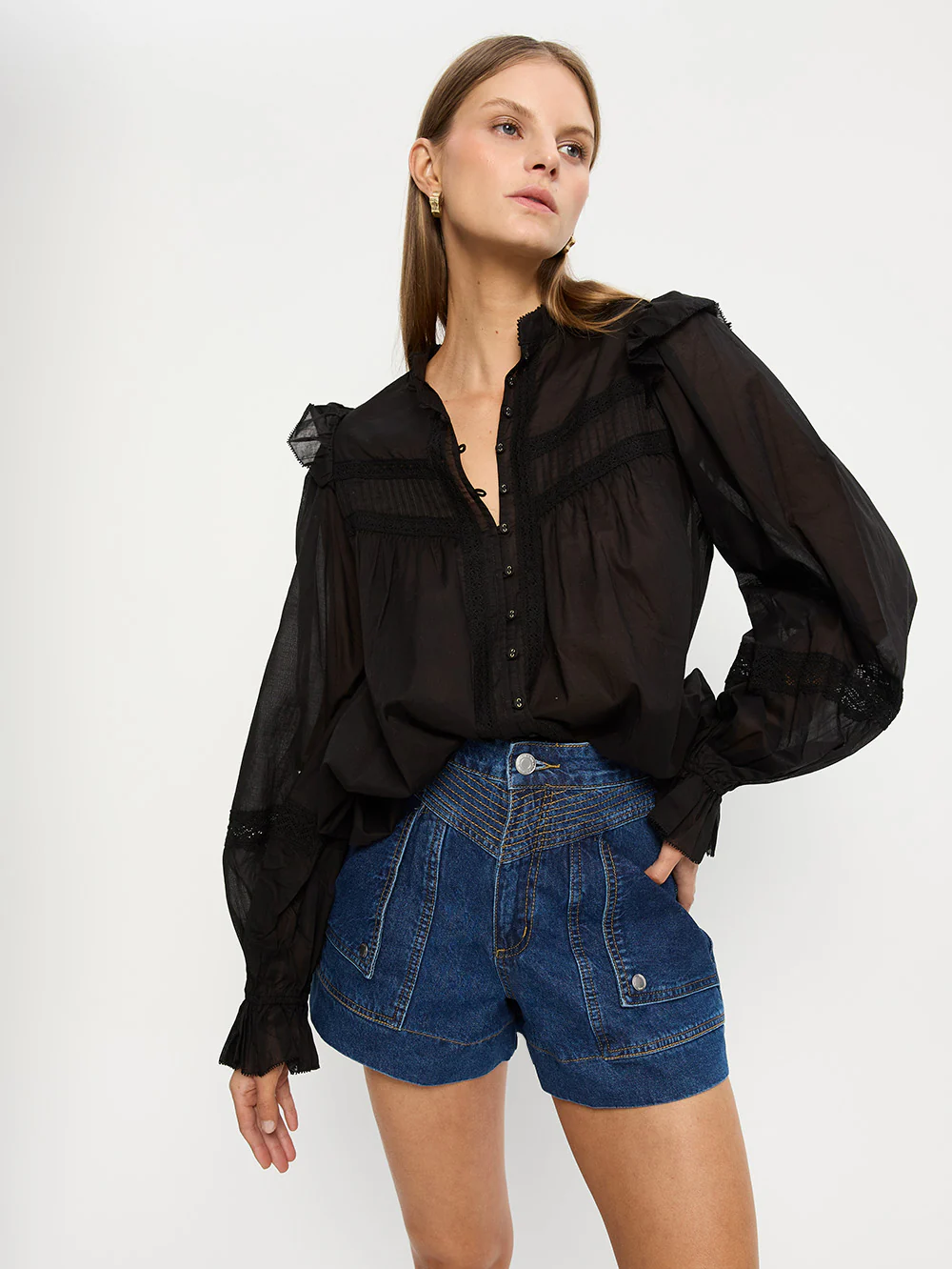 Celene Denim Short - Mid Blue