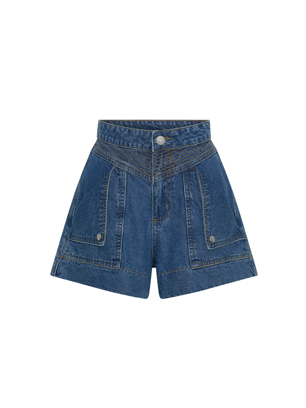 Celene Denim Short - Mid Blue - Image 7