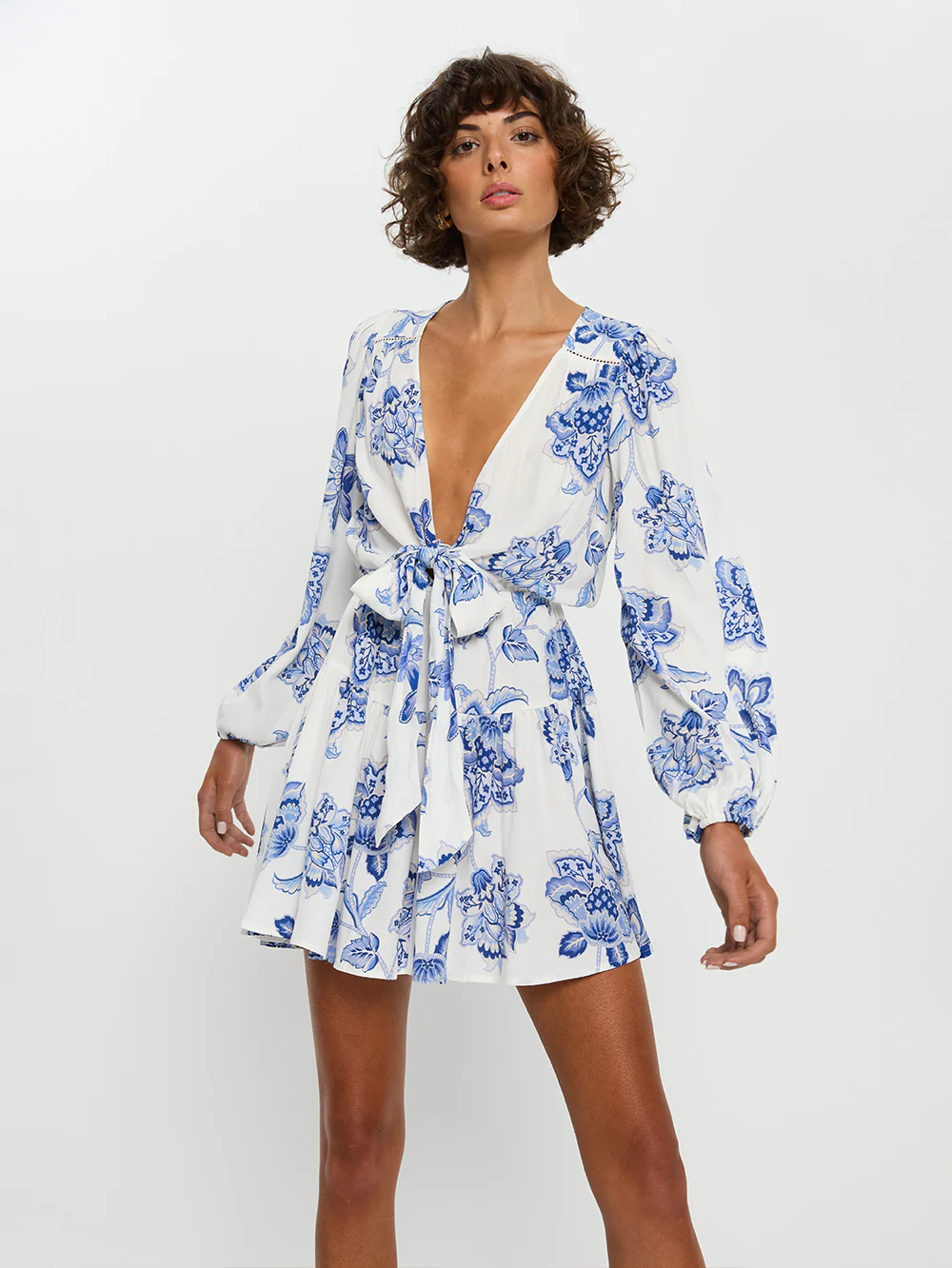 Chiara Tie Front Mini Dress - Image 5