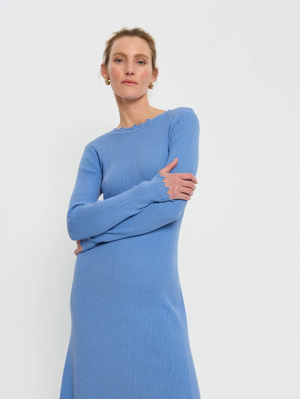 Diana Knit Dress - Blue - Image 4