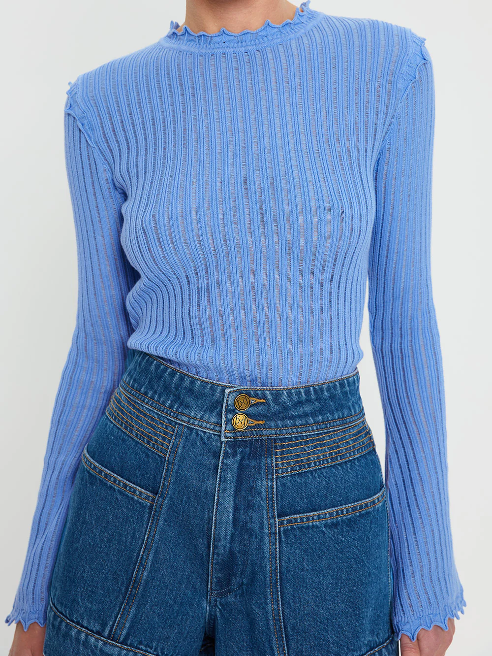 Diana Knit Top - Blue - Image 5