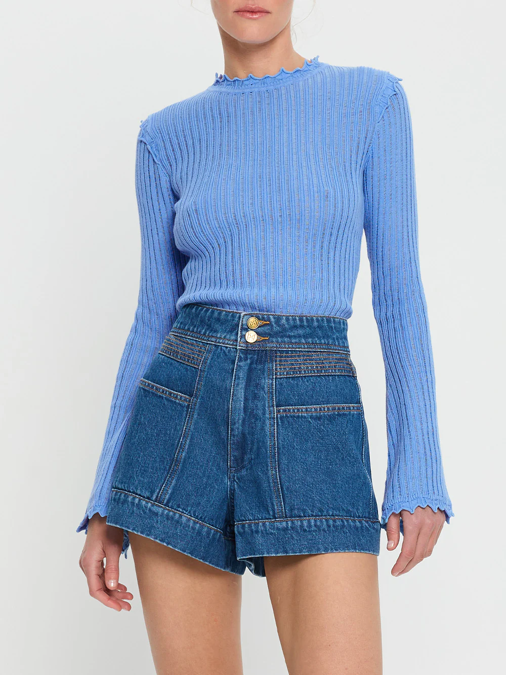 Diana Knit Top - Blue - Image 6