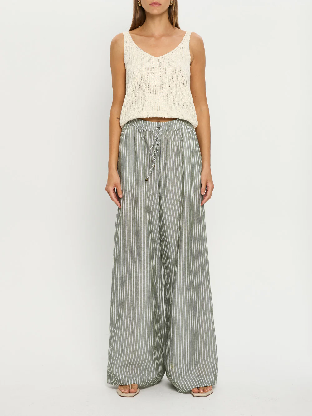 Elara Pant - Green Stripe - Image 2