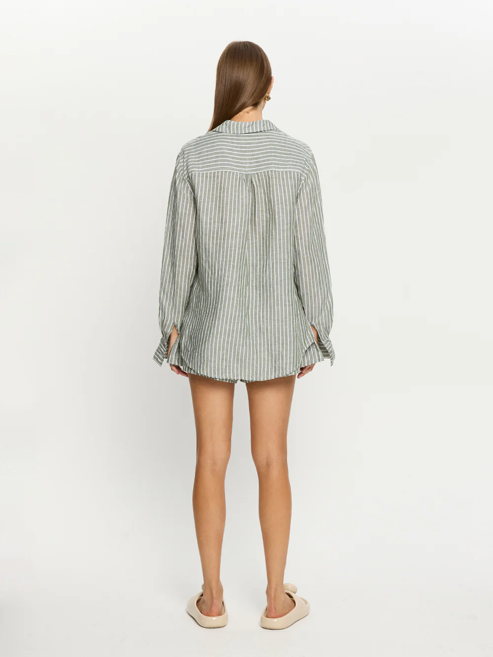 Elara Shirt - Green Stripe - Image 5