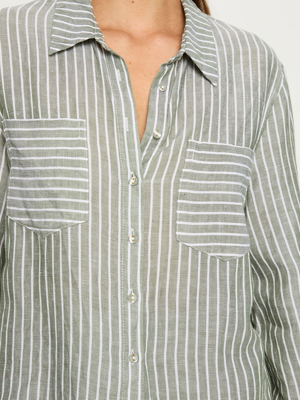 Elara Shirt - Green Stripe - Image 6