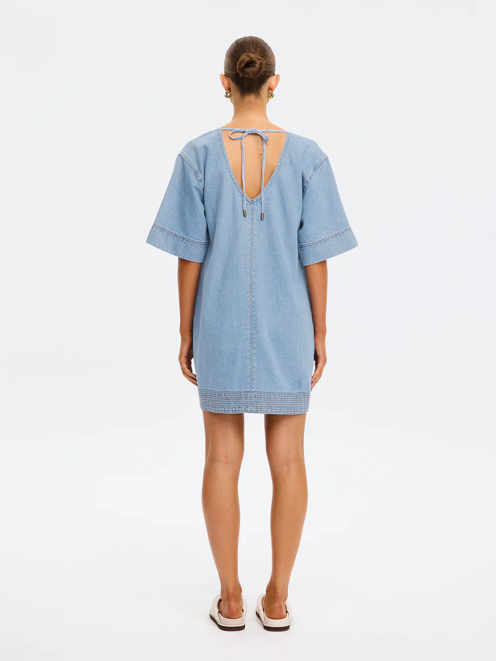 Emilie Denim Mini Dress - Image 4