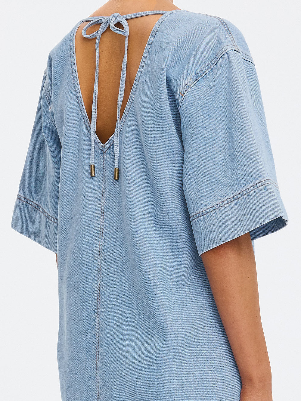 Emilie Denim Mini Dress - Image 7