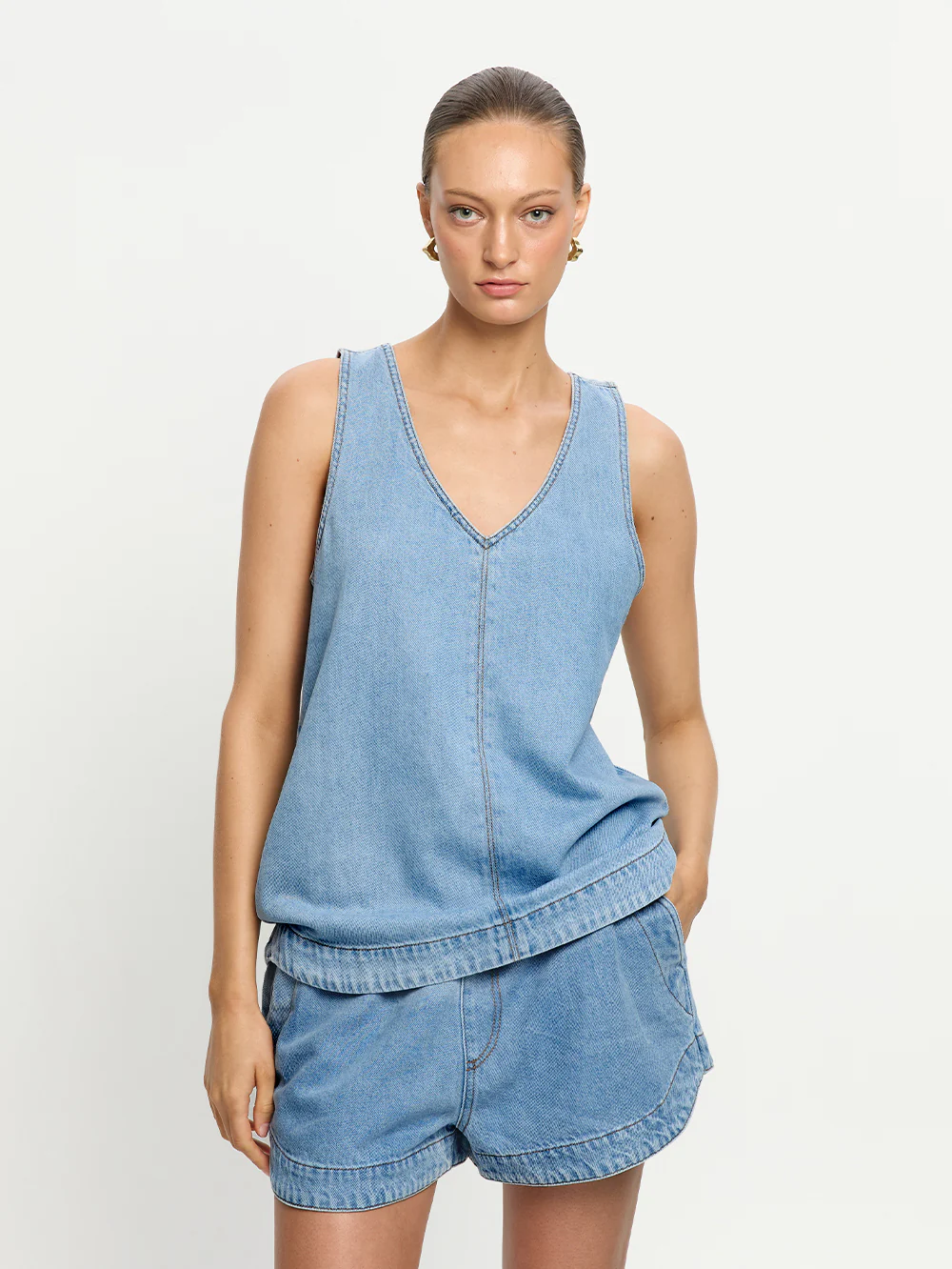 Emilie Denim Top - Image 2