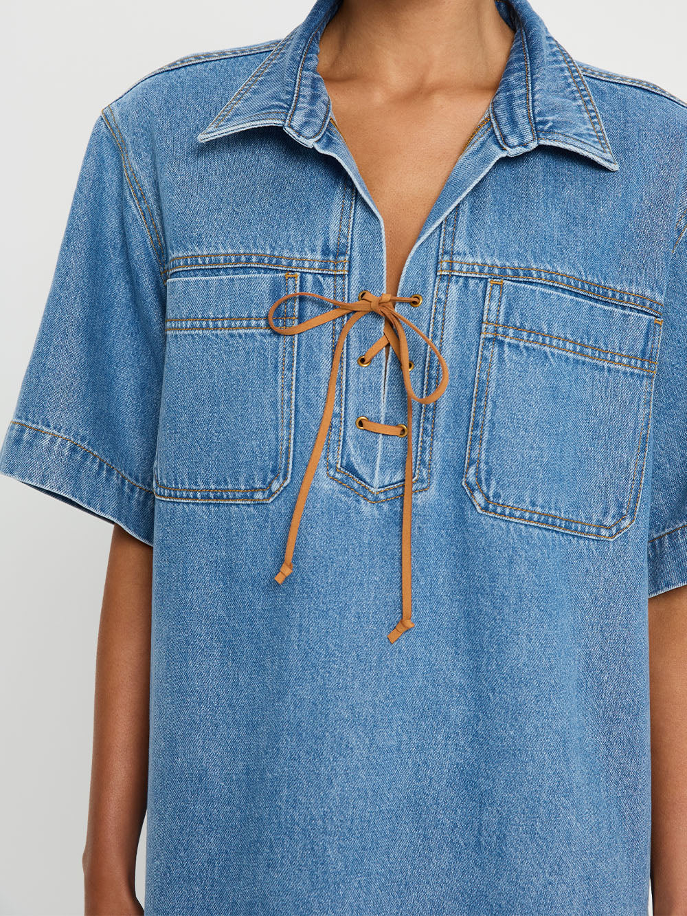 Evie Denim Dress - Image 5
