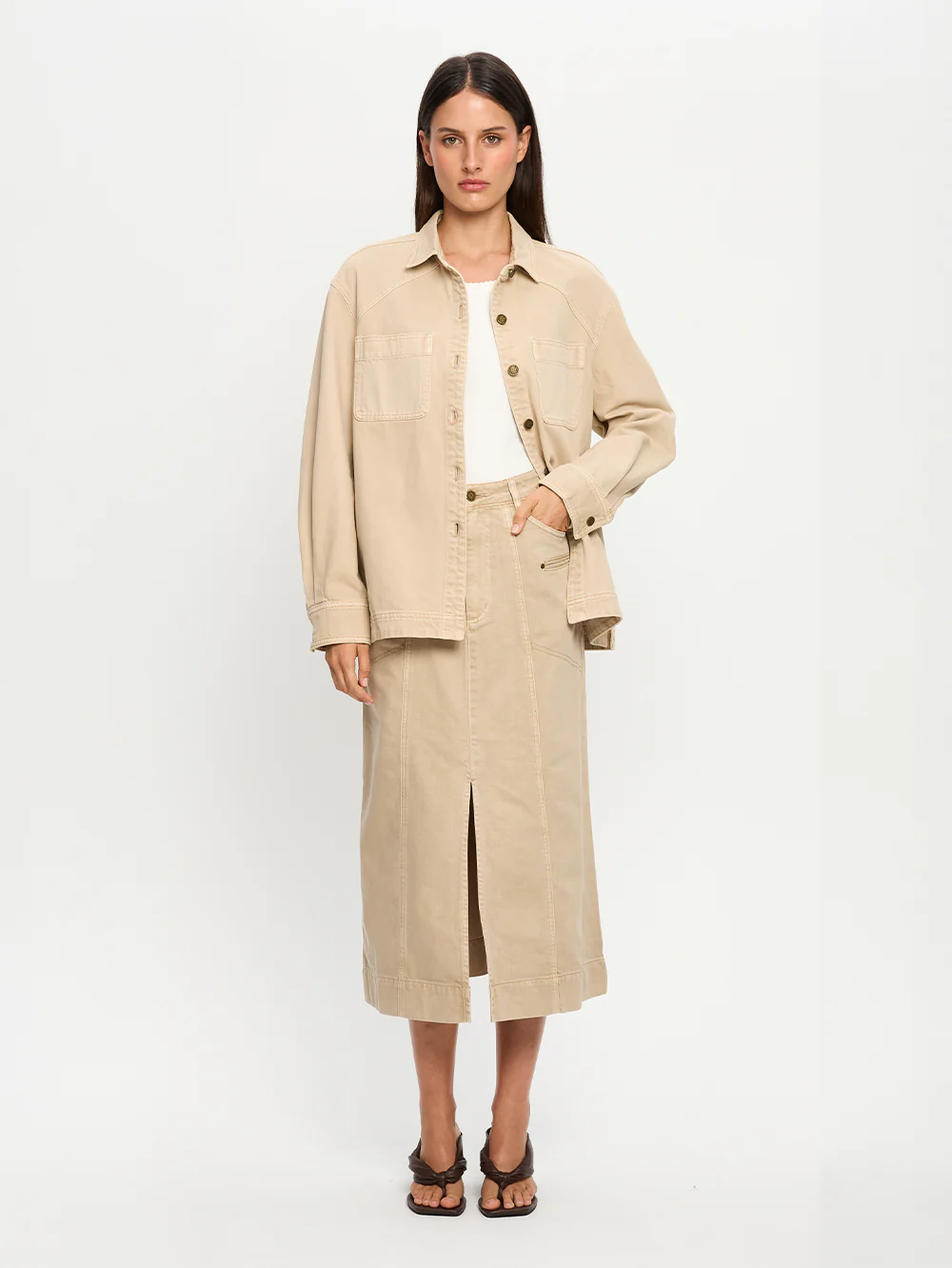 Evie Denim Midi Skirt - Image 6