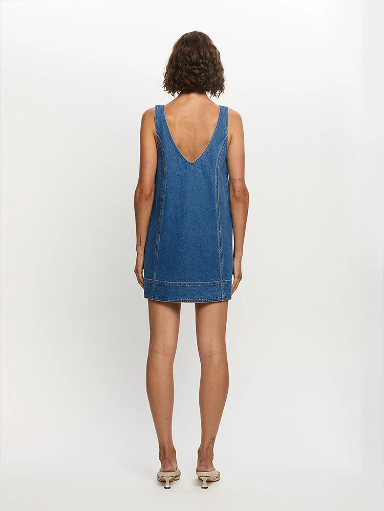 Ilaria Denim Mini Dress - Image 3
