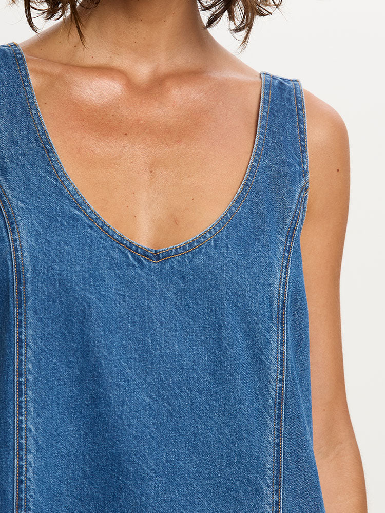 Ilaria Denim Mini Dress - Image 4