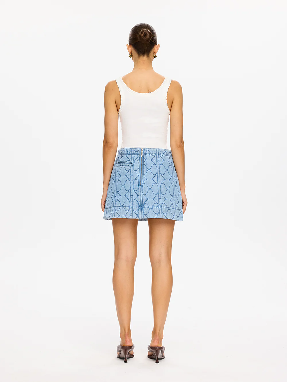 Joey Denim Mini Skirt - Image 3