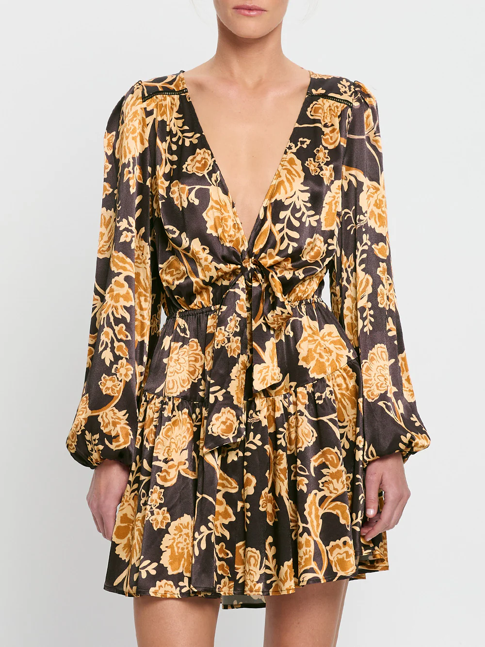 Kaia Tie Front Mini Dress - Image 6