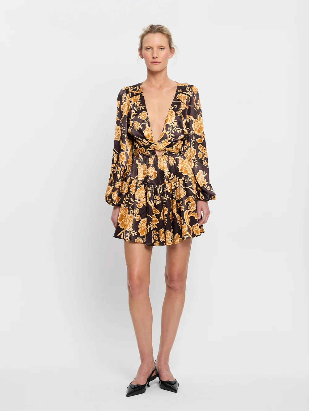 Kaia Tie Front Mini Dress - Image 7