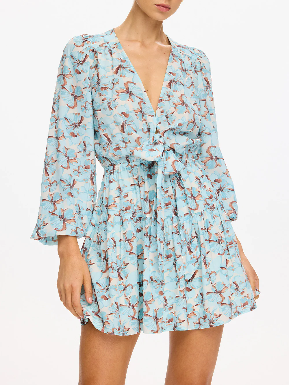 Lydia Tie Front Mini Dress - Image 6