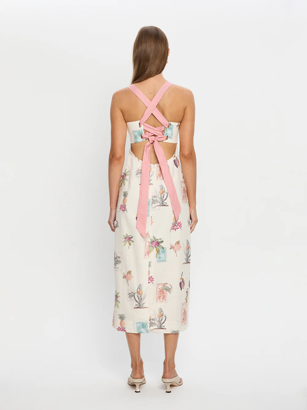 Lyra Tie Back Midi Dress - Image 4