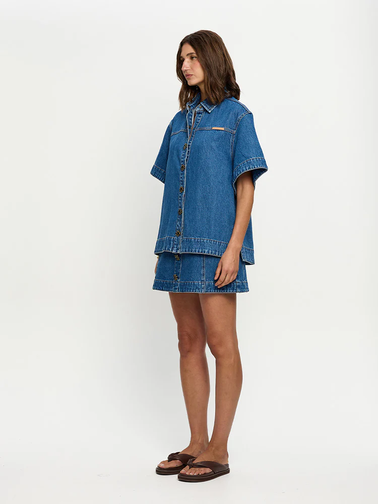 Marla Denim Shirt - Indigo - Image 3