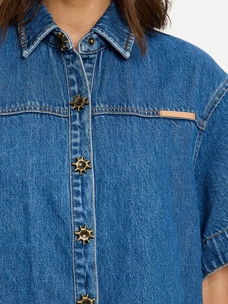 Marla Denim Shirt - Indigo - Image 5
