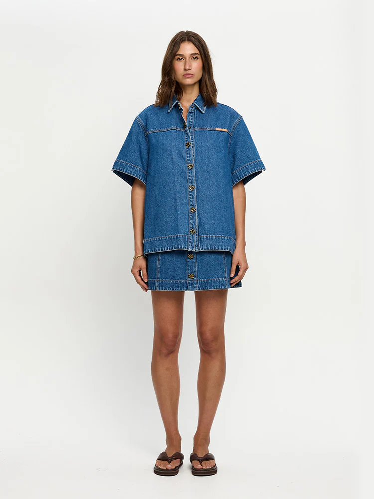 Marla Denim Shirt - Indigo - Image 8