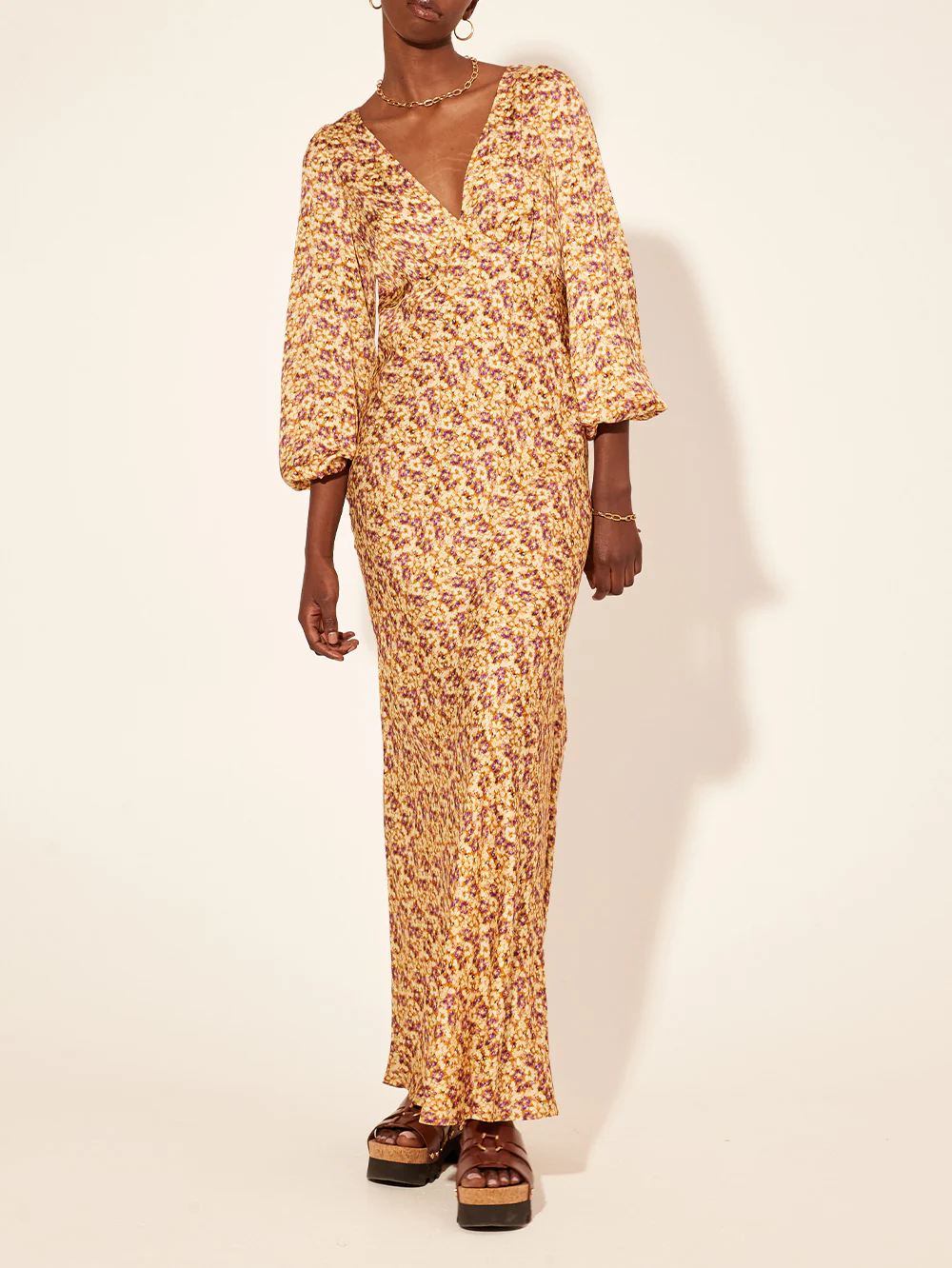 Mia Bias Cut Maxi Dress - Image 5