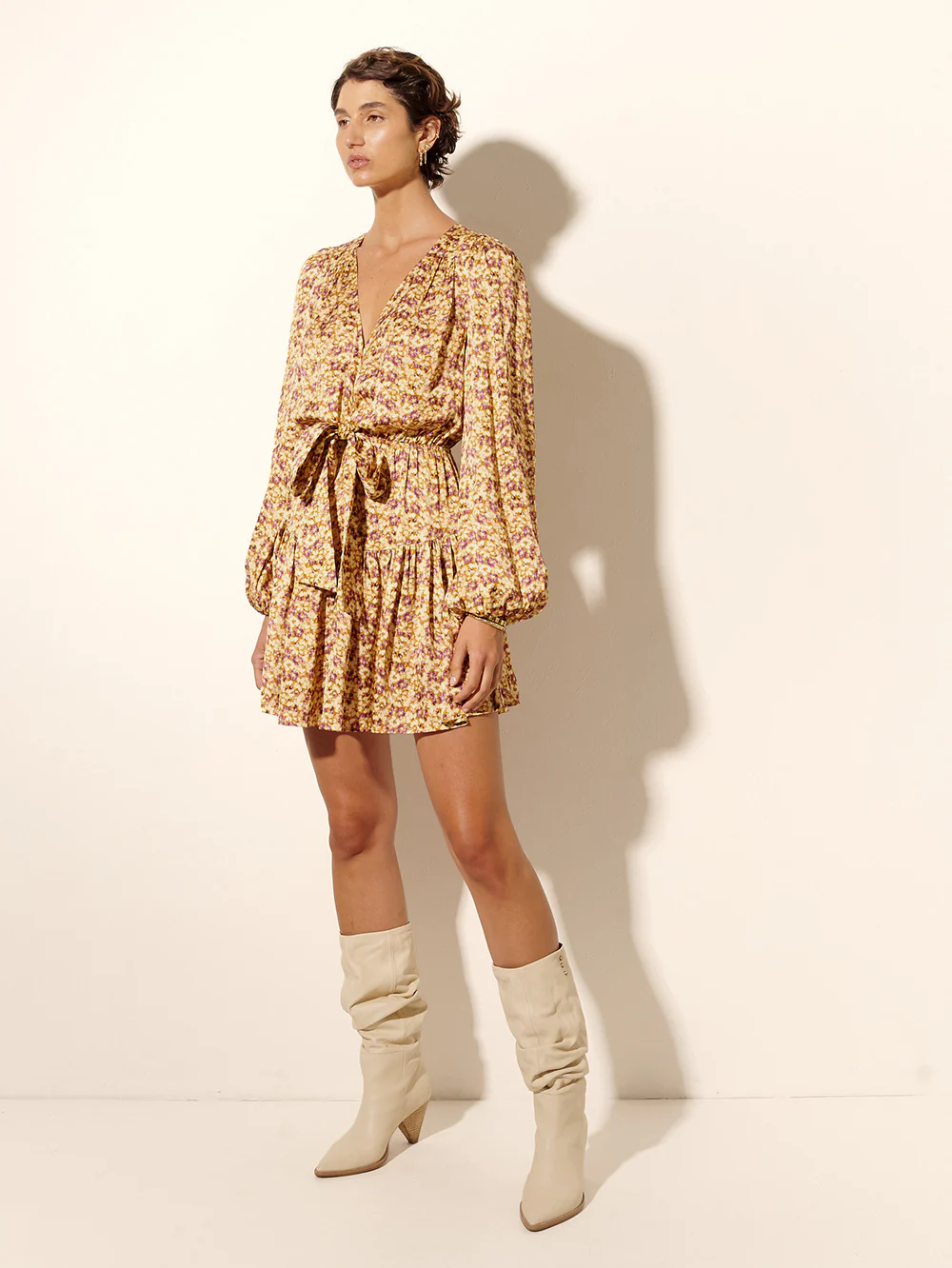 Mia Tie Front Mini Dress - Image 4