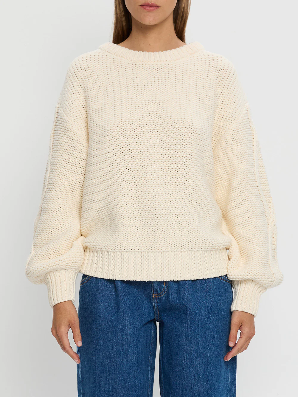 Olesia Knit Sweater - Cream - Image 6