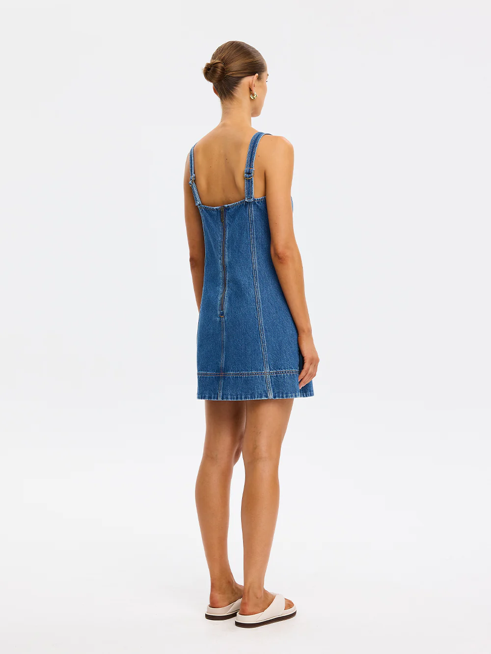 Oriana Denim Mini Dress - Image 5