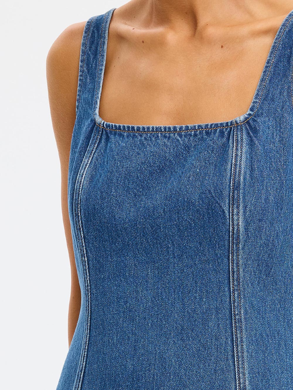 Oriana Denim Mini Dress - Image 6