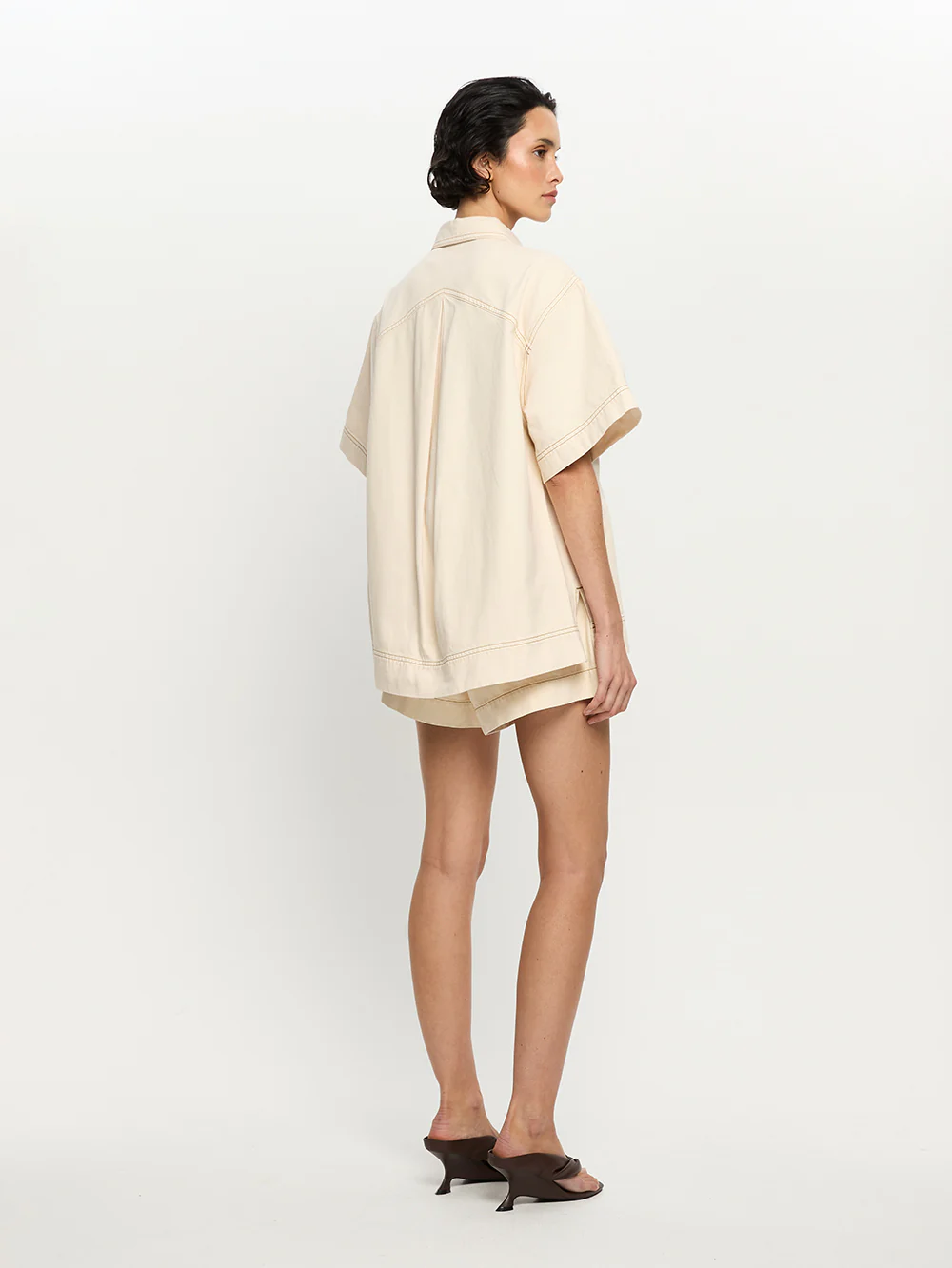 Paloma Denim Shirt - Cream - Image 5
