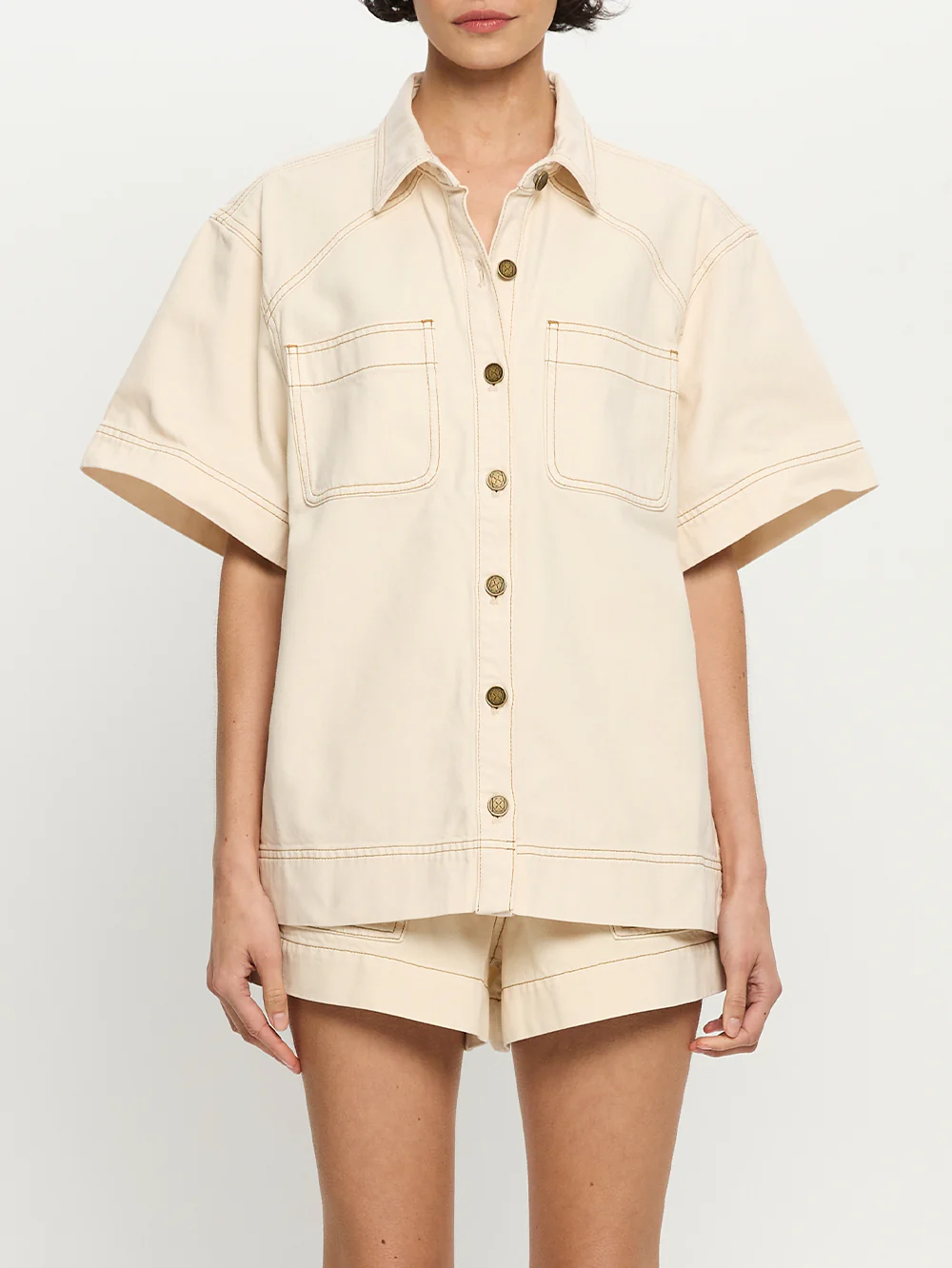 Paloma Denim Shirt - Cream - Image 7