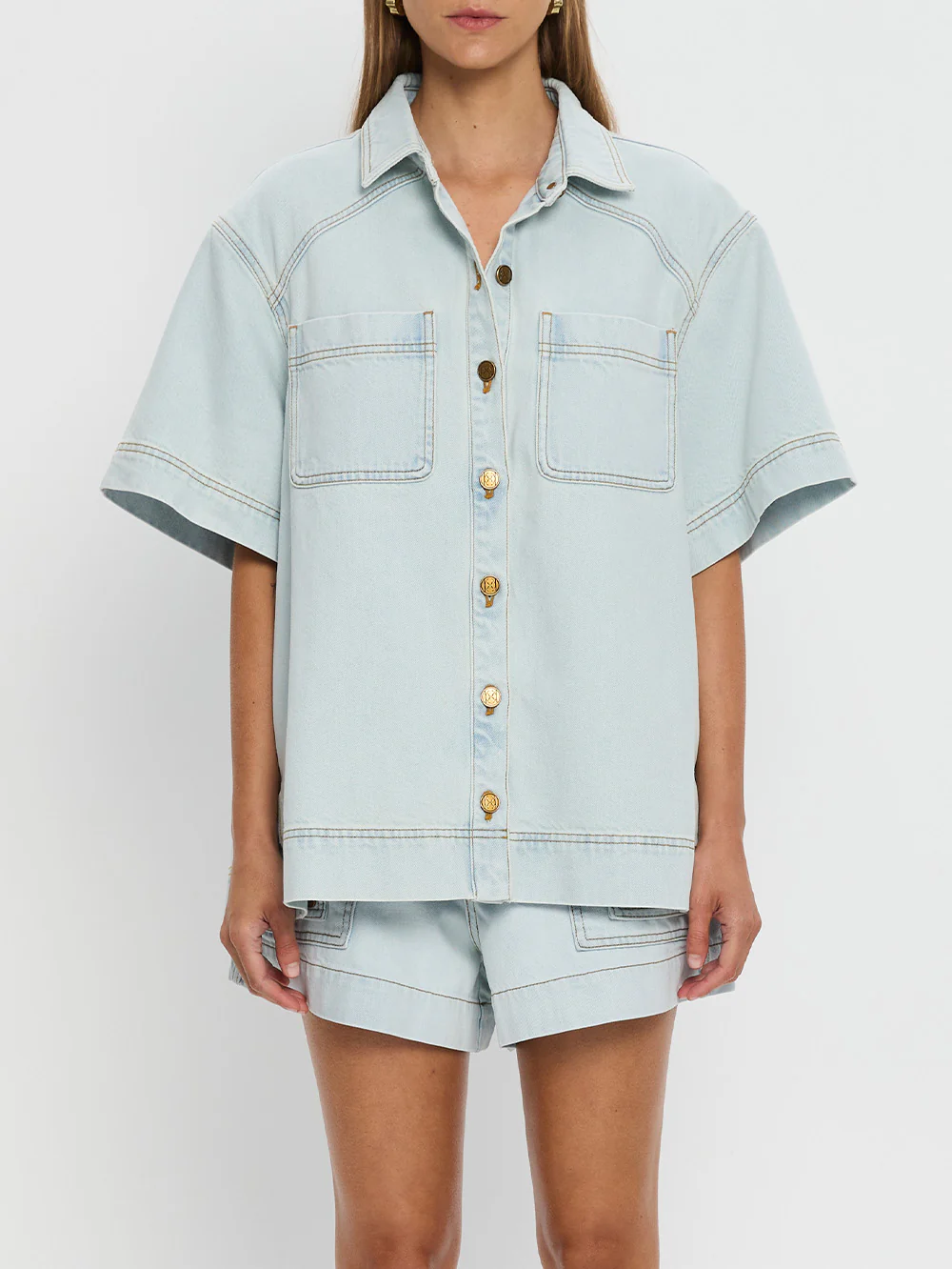 Paloma Denim Shirt - Pale Blue - Image 4