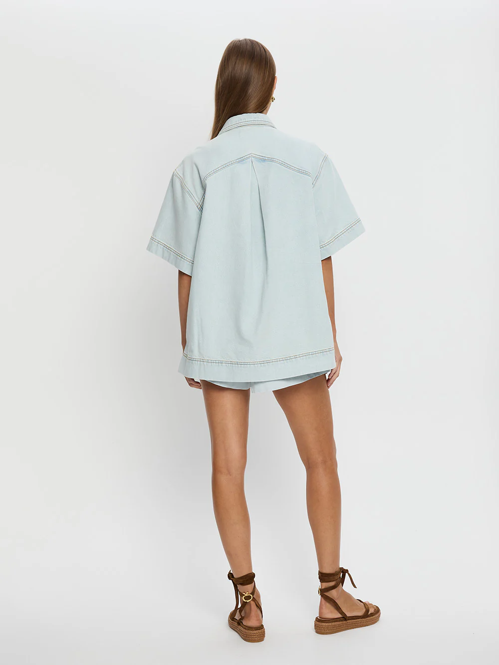 Paloma Denim Shirt - Pale Blue - Image 6