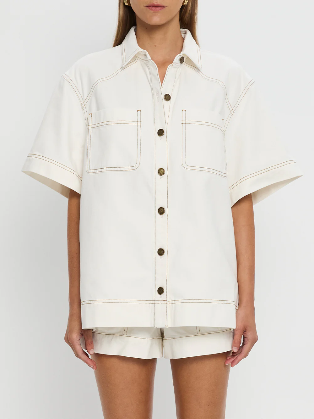 Paloma Denim Shirt - White - Image 3
