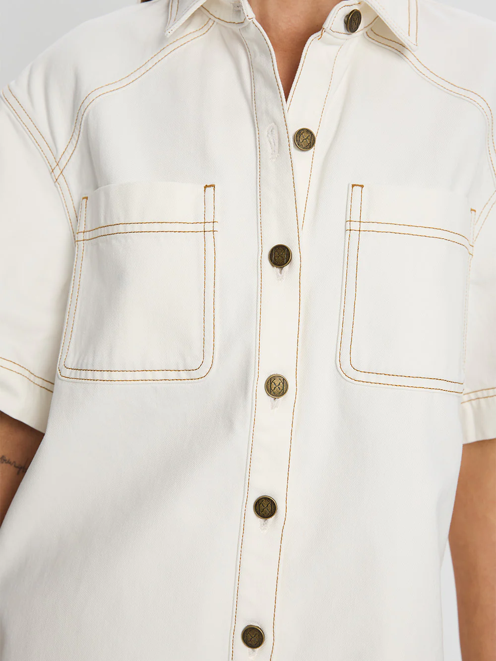 Paloma Denim Shirt - White - Image 5
