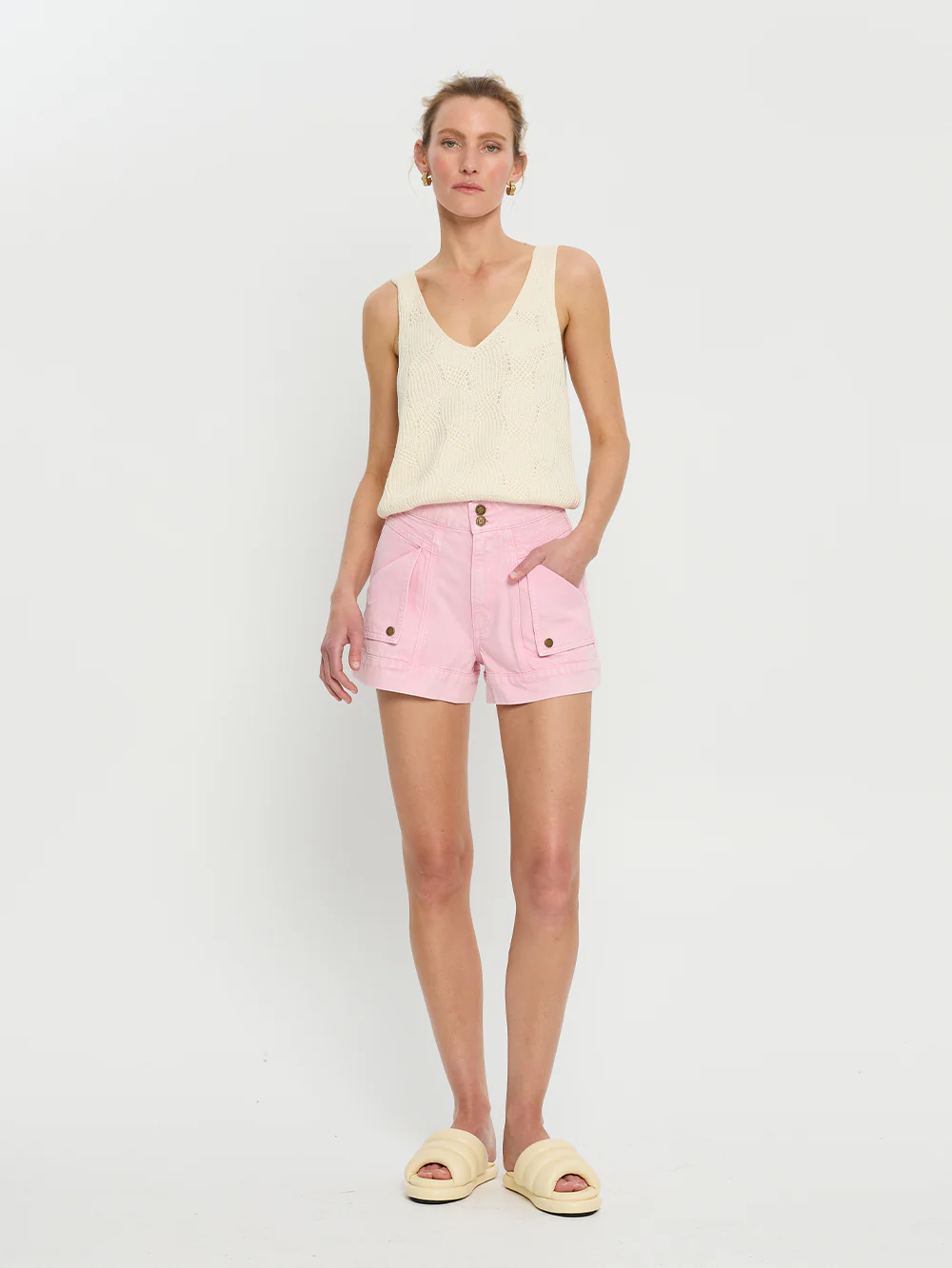 Paloma Denim Short - Pink